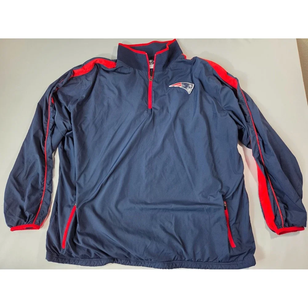 Nike Windbreaker Mens 2 Extra Large Blue Red New England Patriots NFL Jacket